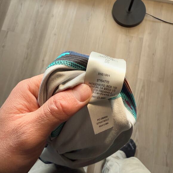 Women's Patagonia Teal Purple Aztec Latticeback Active Tank Top Shirt Sz Small - Picture 3 of 4